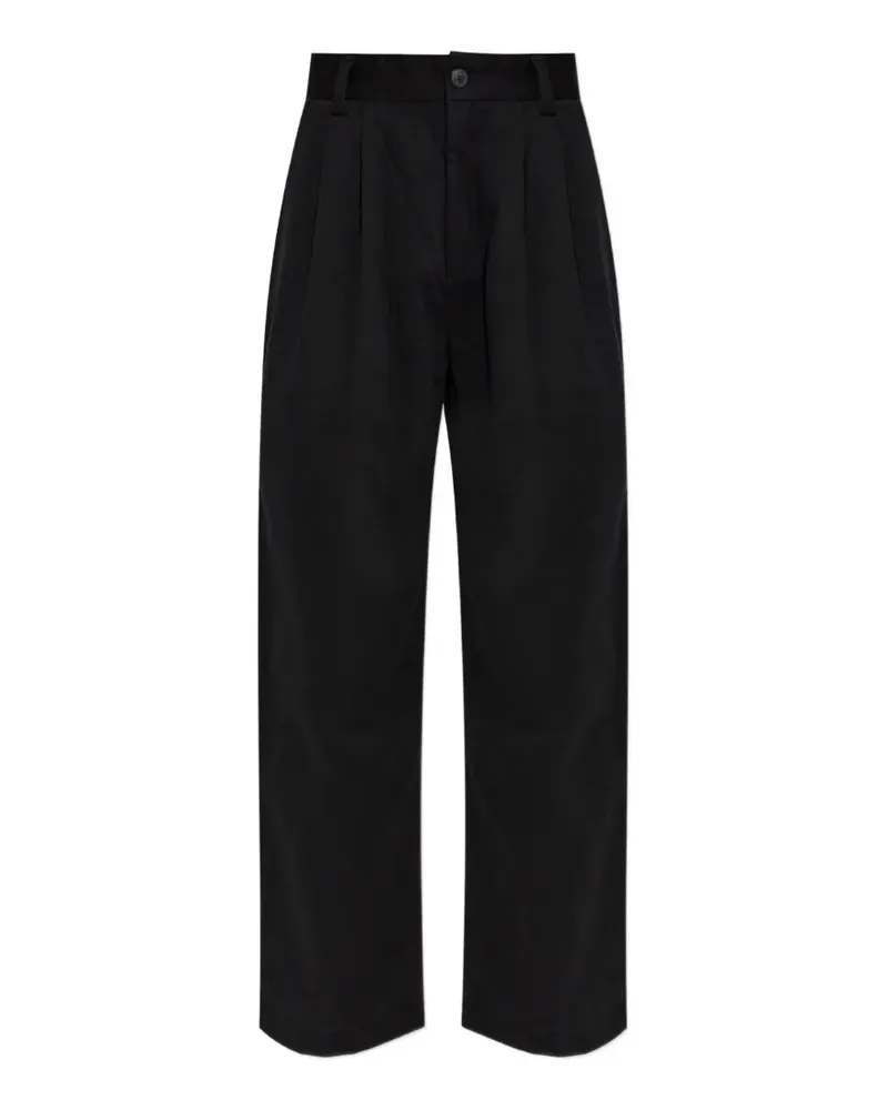 AGOLDE pleated straight-leg trousers - Schwarz Schwarz