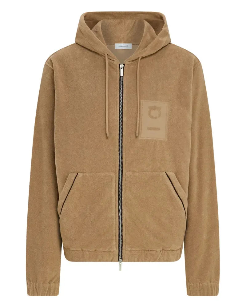 Ferragamo Hoodie mit Monogramm - Nude Nude