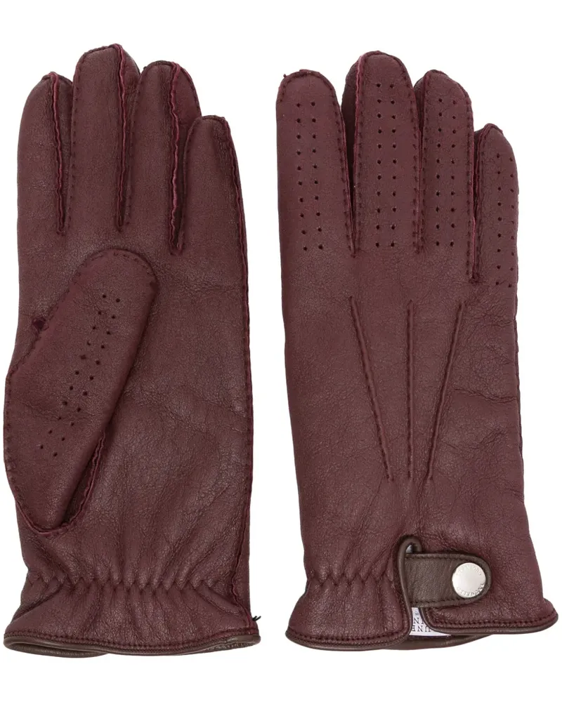 Brunello Cucinelli Handschuhe aus Leder - Rot Rot