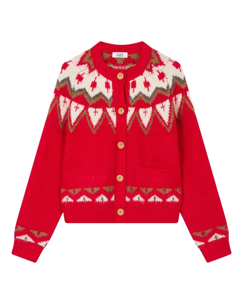 STUDIO TOMBOY round neck cardigan - Rot Rot