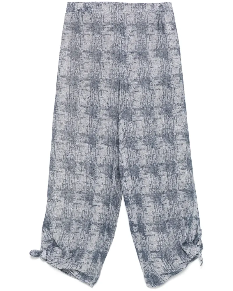 Emporio Armani Hose mit Jacquardmuster - Weiß Weiß
