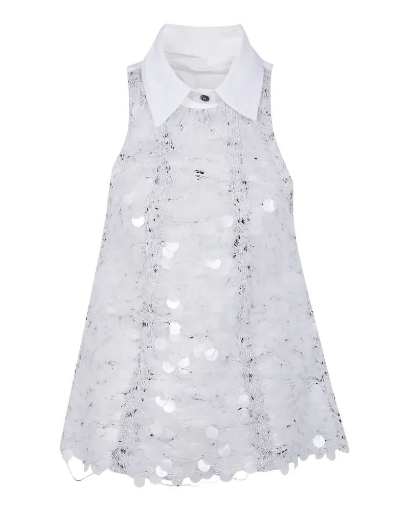 Aviù collared sequin embellished blouse - Weiß Weiß