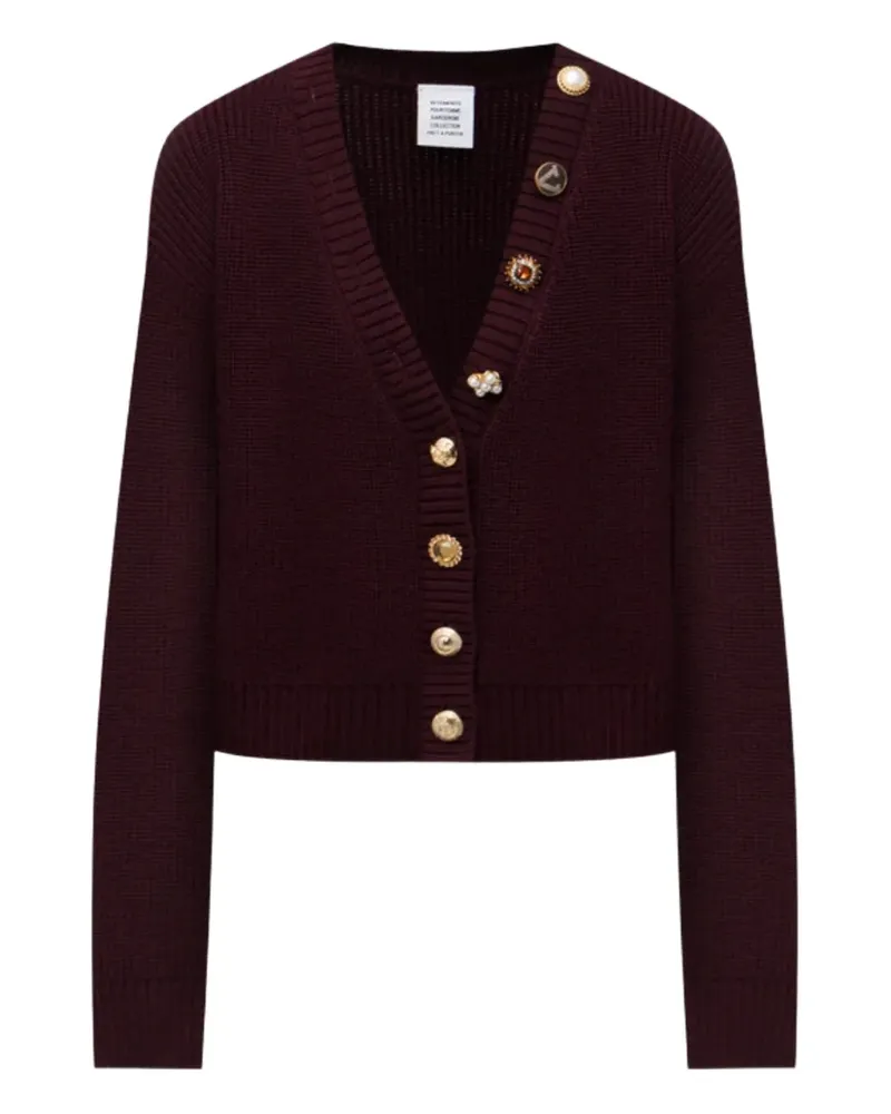 VETEMENTS embellished V-neck cardigan - Rot Rot