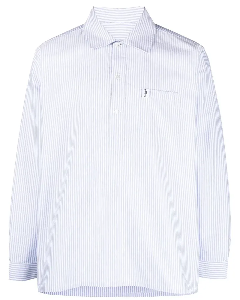MACKINTOSH Gestreiftes Hemd - Blau Blau