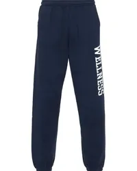 SPORTY & RICH Tapered-Hose mit Logo-Print Blau