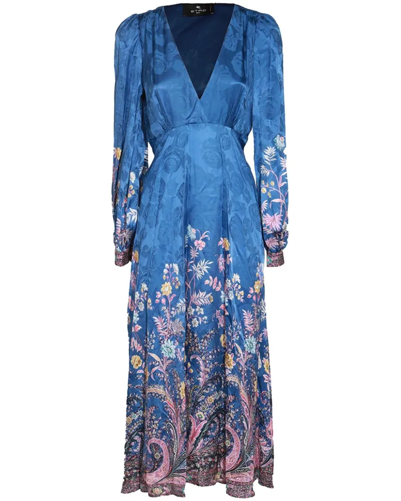 Etro Maxikleid mit Print - Blau Blau