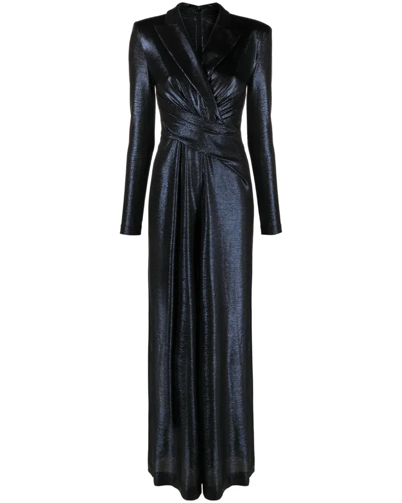 Talbot Runhof Jumpsuit mit weitem Bein - Blau Blau