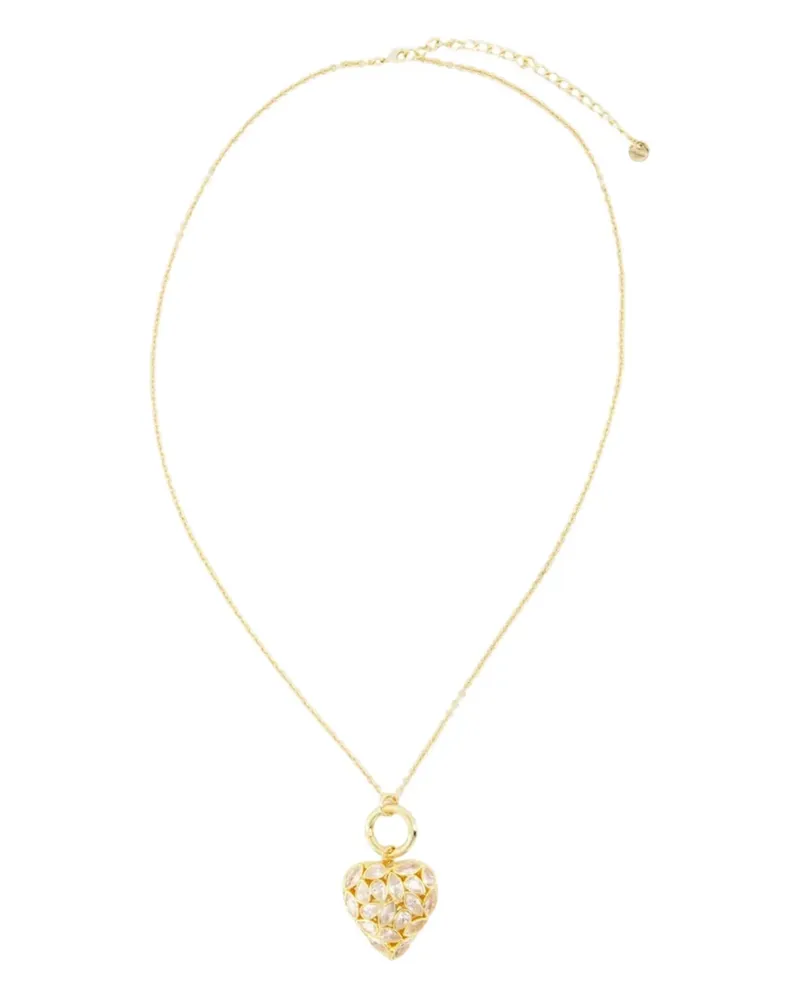 Self-Portrait heart-charm necklace - Gold Gold