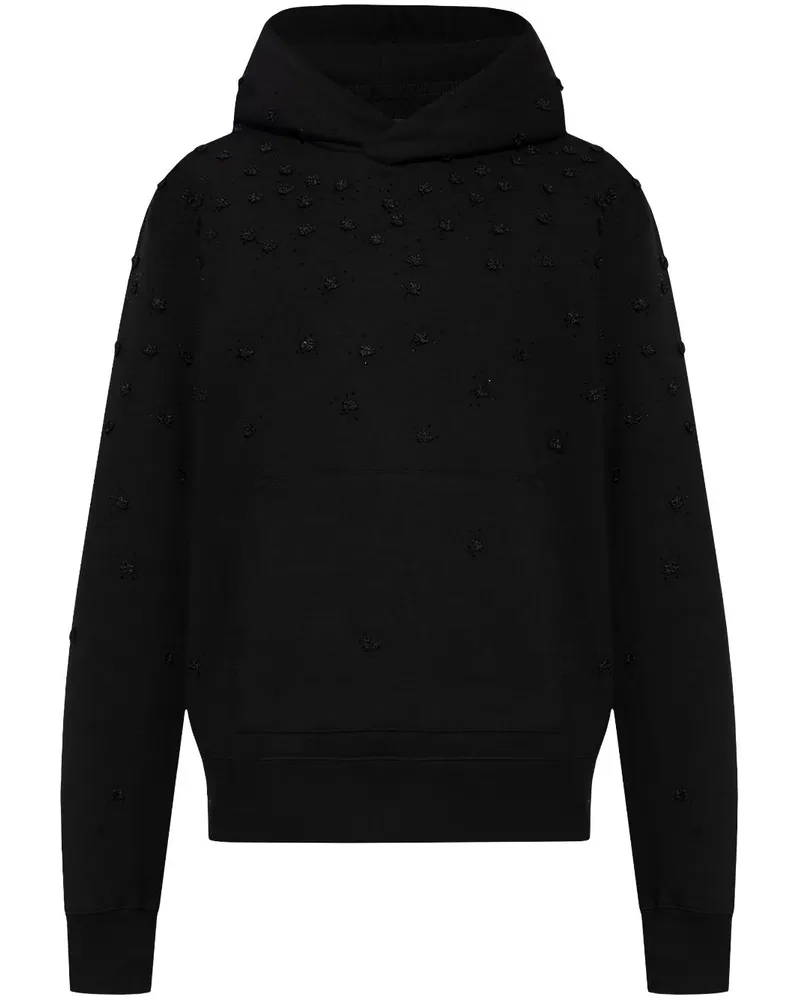 Amiri Hoodie mit Blumenmotiven Schwarz