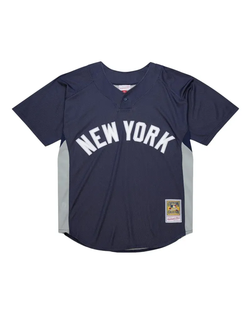 Mitchell & Ness 2009 New York Yankees Oberteil mit Nummern - Blau Blau