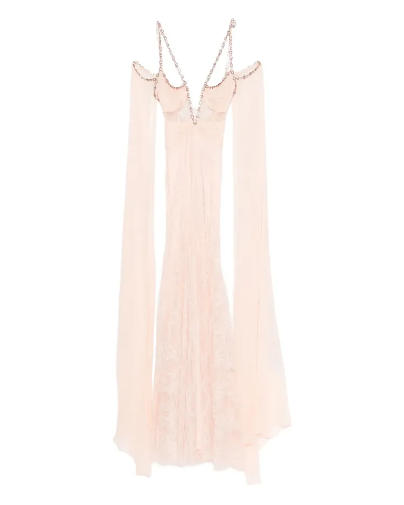 NISSA Verziertes Maxikleid - Rosa Rosa