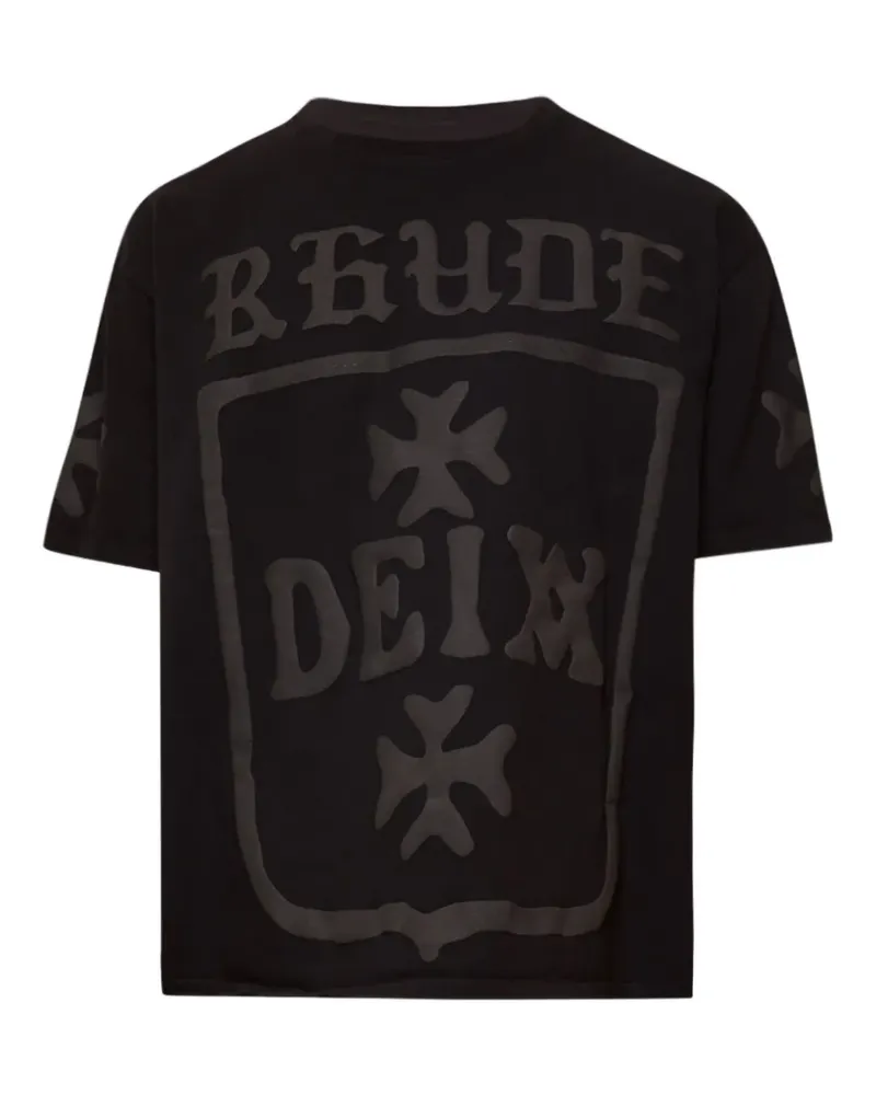 RHUDE T-Shirt mit grafischem Print - Schwarz Schwarz