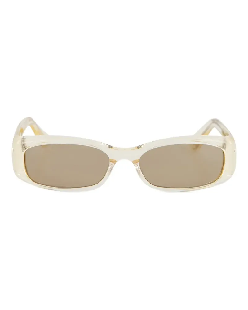 Port Tanger Leila rectangle-frame sunglasses - Nude Nude