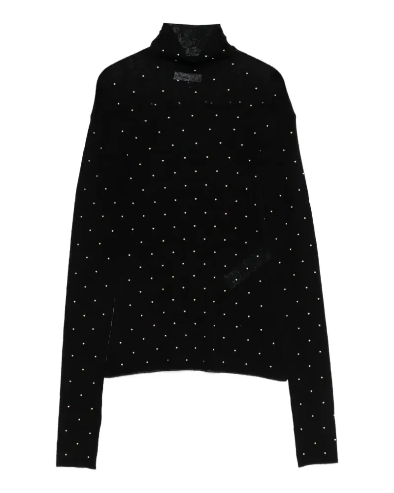Paco Rabanne Oberteil mit Rollkragen - Schwarz Schwarz