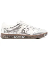 Premiata Sneakers im Metallic-Look Silber