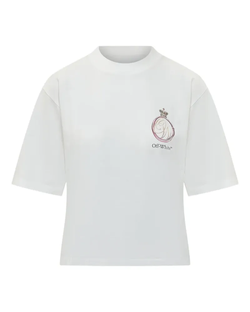 OFF-WHITE Royal Crown boxy T-shirt - Weiß Weiß