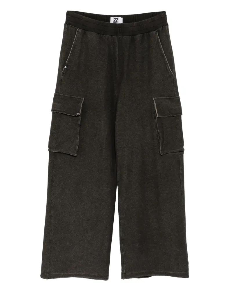 Izzue Hose mit Logo-Patch - Grau Grau