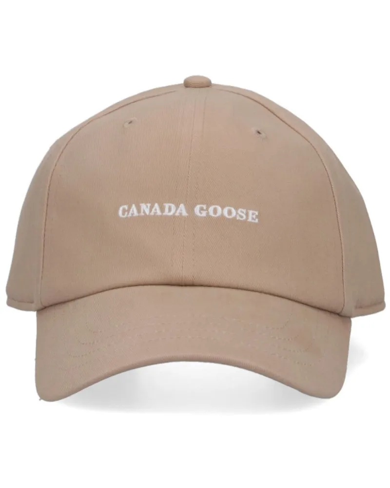 Canada Goose Baseballkappe mit Logo-Stickerei - Nude Nude