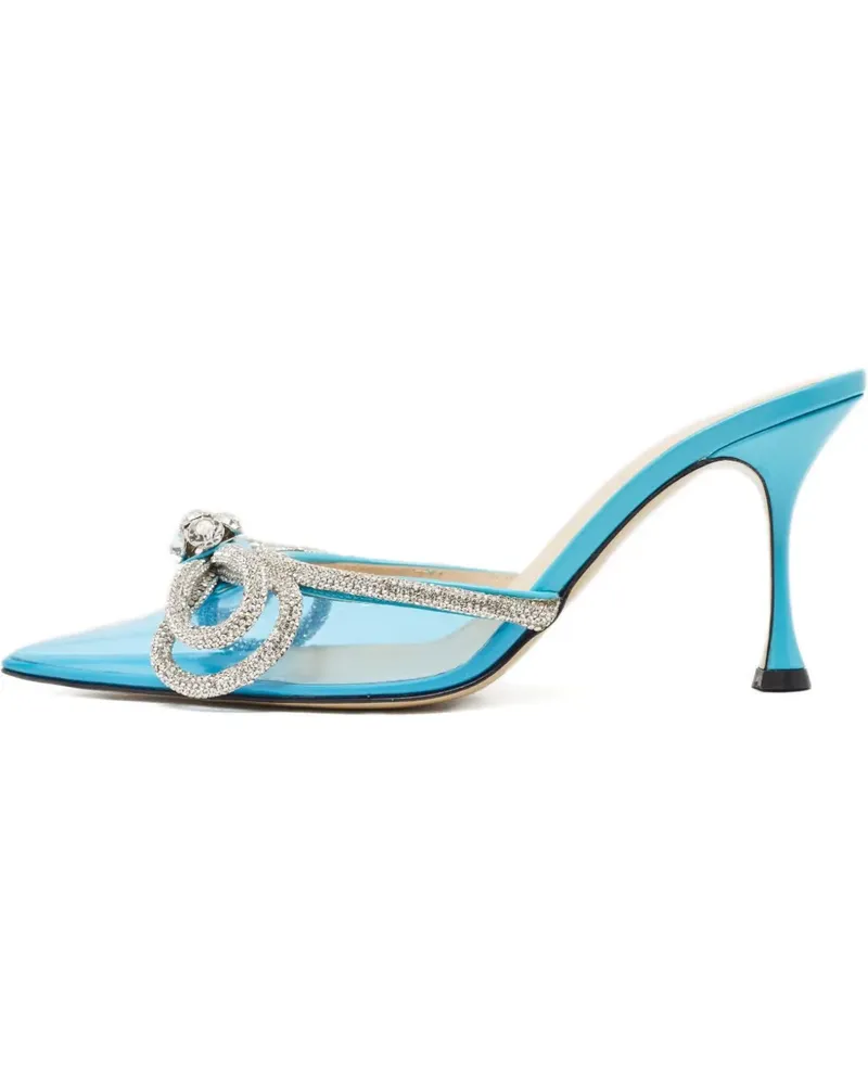 Mach & Mach Pumps mit Strass 95mm - Blau Blau