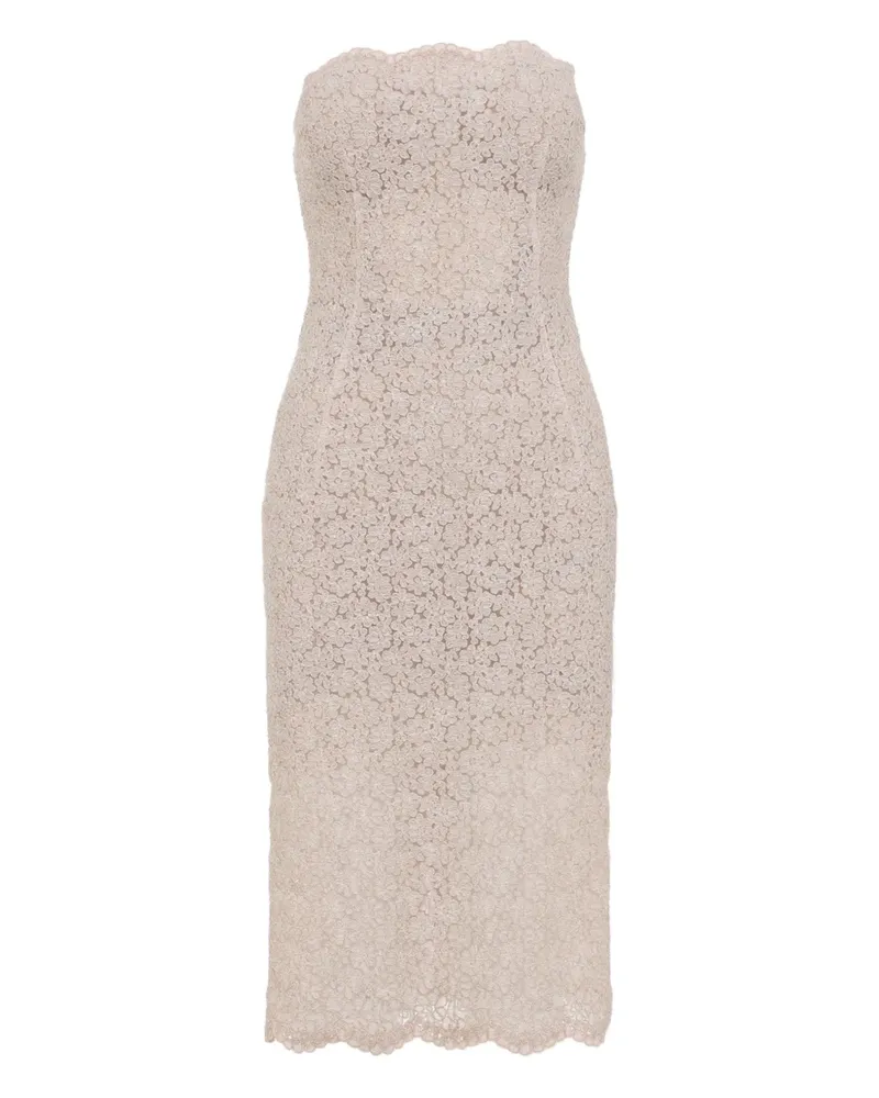 Ermanno Scervino floral strapless midi dress - Rosa Rosa