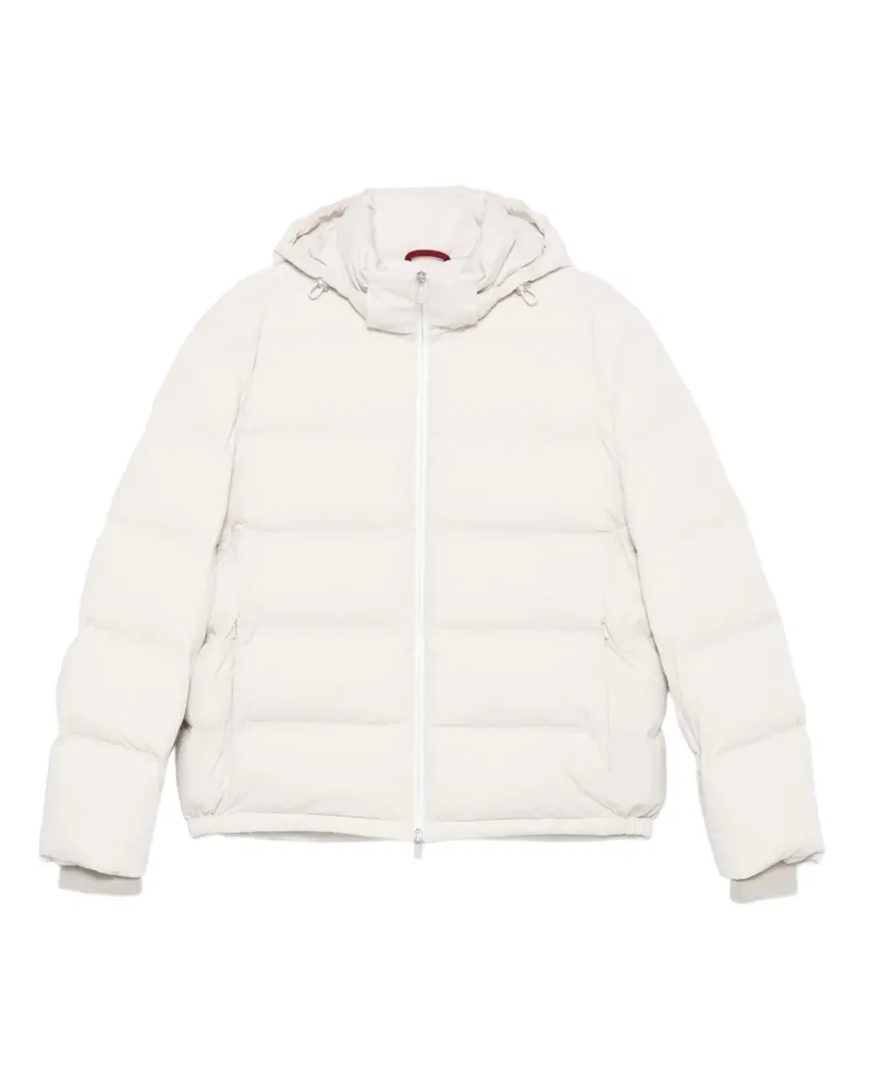 Brunello Cucinelli Gefütterte Jacke mit Reißverschluss - Weiß Weiß