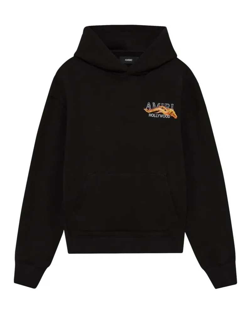 Amiri Hoodie mit Logo-Print - Schwarz Schwarz