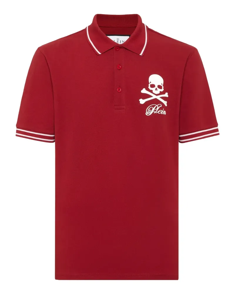 Philipp Plein Poloshirt mit Totenkopf-Print - Rot Rot