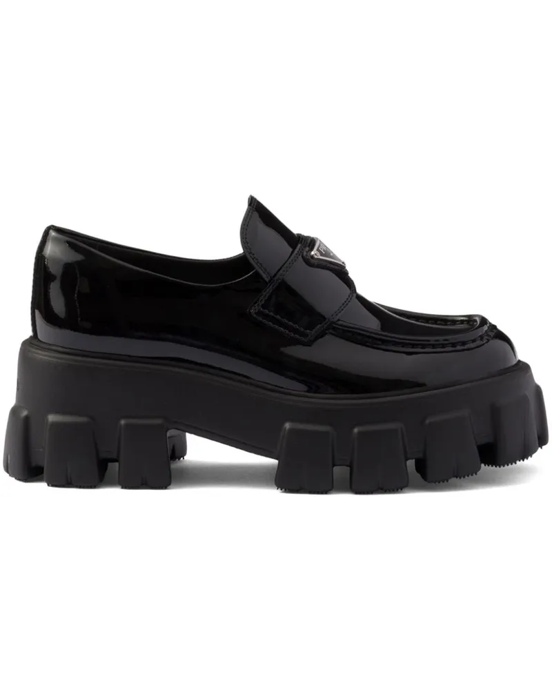Prada Monolith Loafer aus Lackleder - Schwarz Schwarz