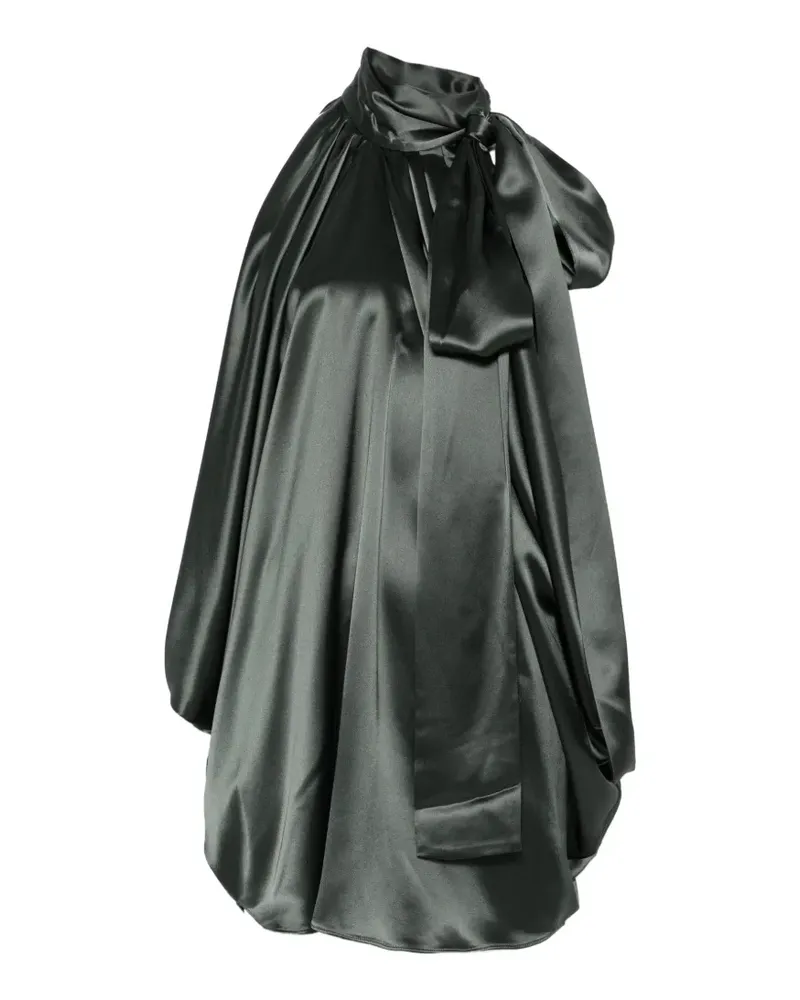 7 for all mankind Satin-Kleid mit Schleife - Grün Grün