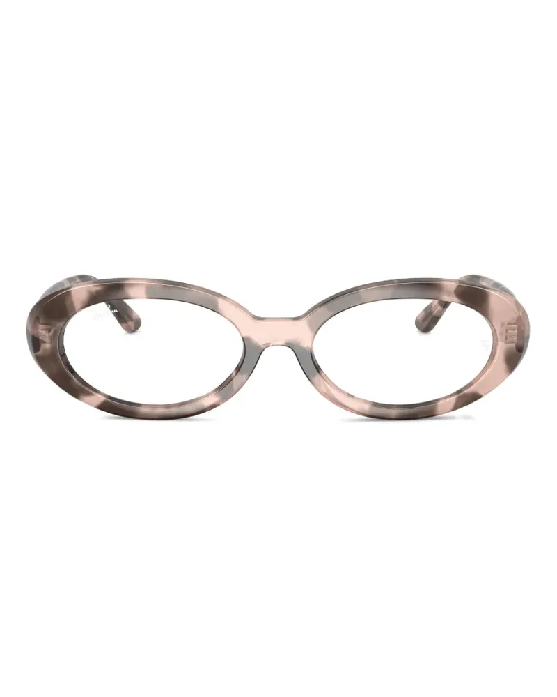 Ray Ban oval-frame glasses - Nude Nude