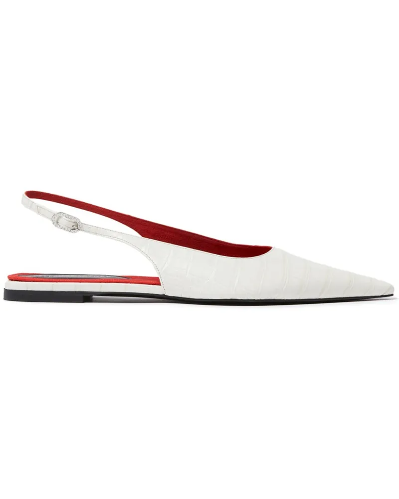 Stella McCartney Elsa Cocco Alt Reptile Ballerinas - Weiß Weiß