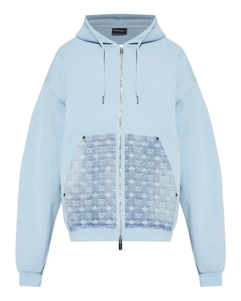 Dsquared2 hooded patterned jacket - Blau Blau