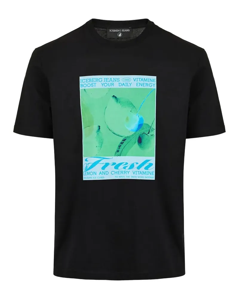 Iceberg graphic-print cotton T-shirt - Schwarz Schwarz