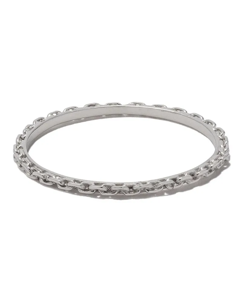 Wouters & Hendrix 18kt Weißgoldring im Ketten-Design - Silber Silber
