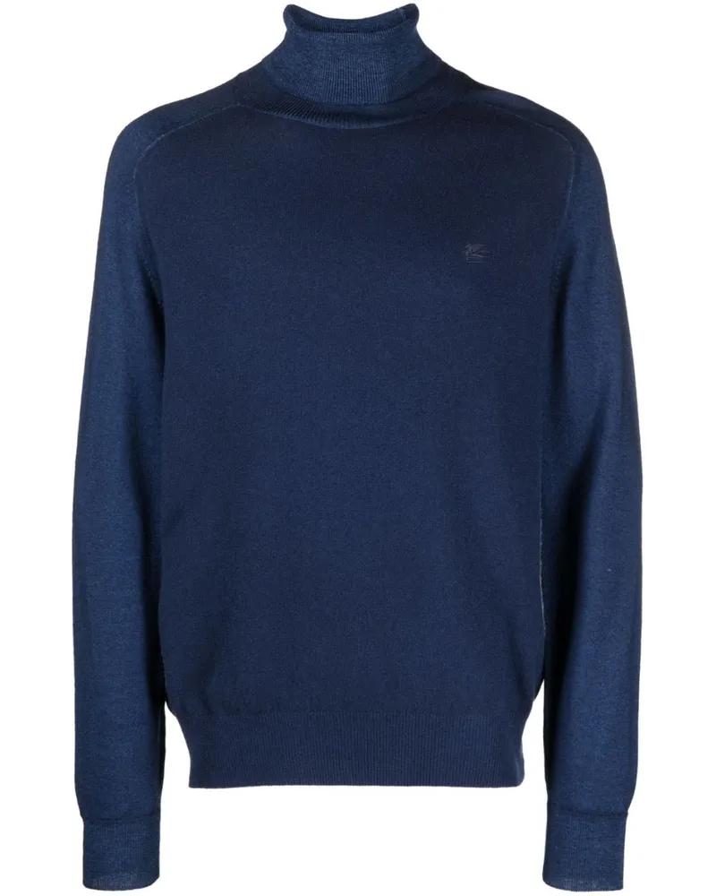 Etro Pullover mit Pegaso-Stickerei - Blau Blau