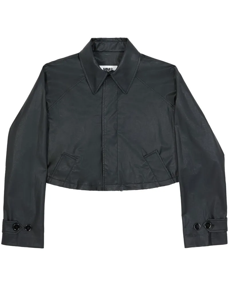 Maison Margiela Cropped-Trenchcoat - Schwarz Schwarz