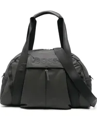 HUGO BOSS Reisetasche mit gummiertem Logo Schwarz