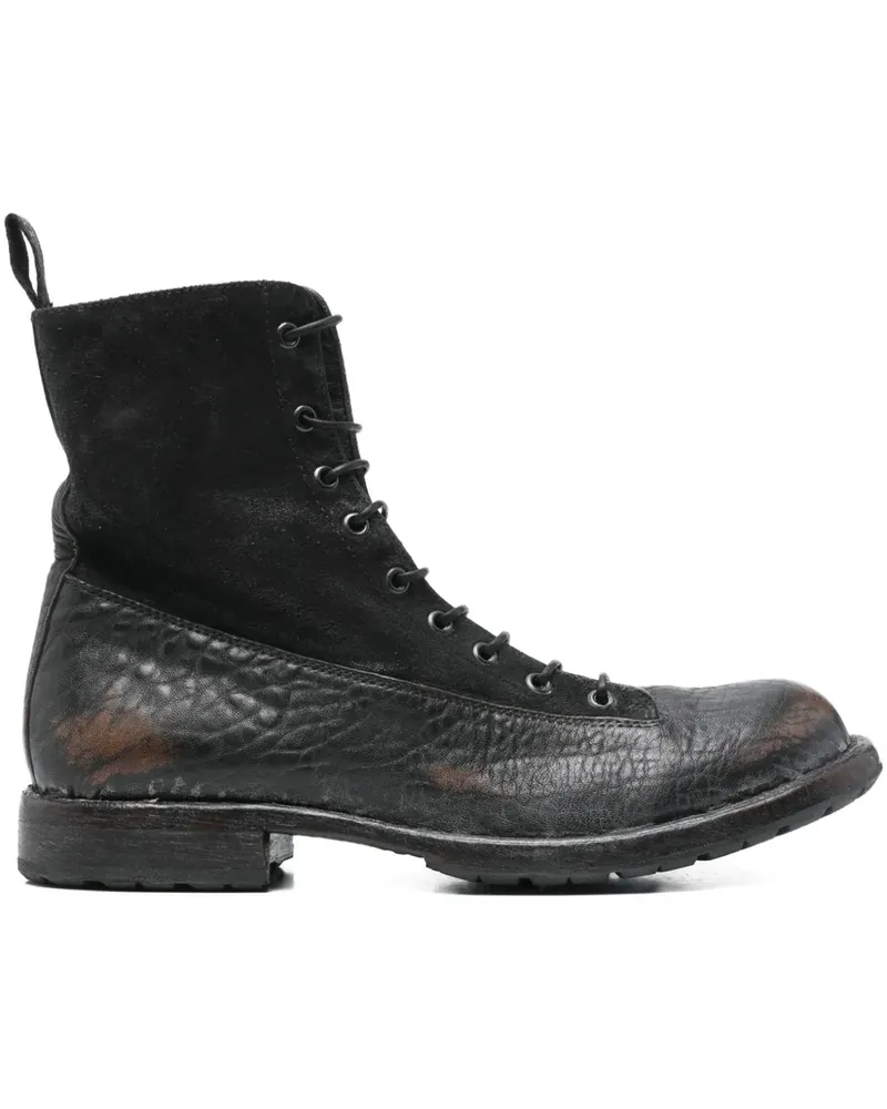 Moma leather biker boots - Schwarz Schwarz