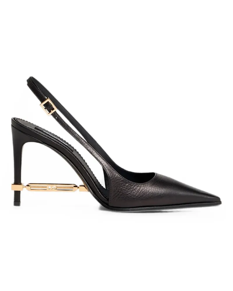 Dsquared2 Slingback-Pumps mit Metallsteg - Schwarz Schwarz