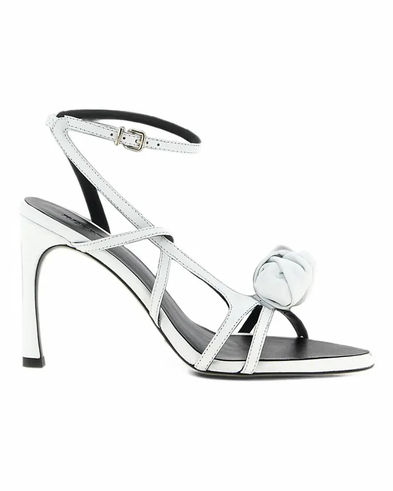 ROTATE Birger Christensen floral-applique strappy sandals - Weiß Weiß