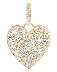 Alinka 18kt Caviar Heart Rotgoldanhänger mit Diamant Gold