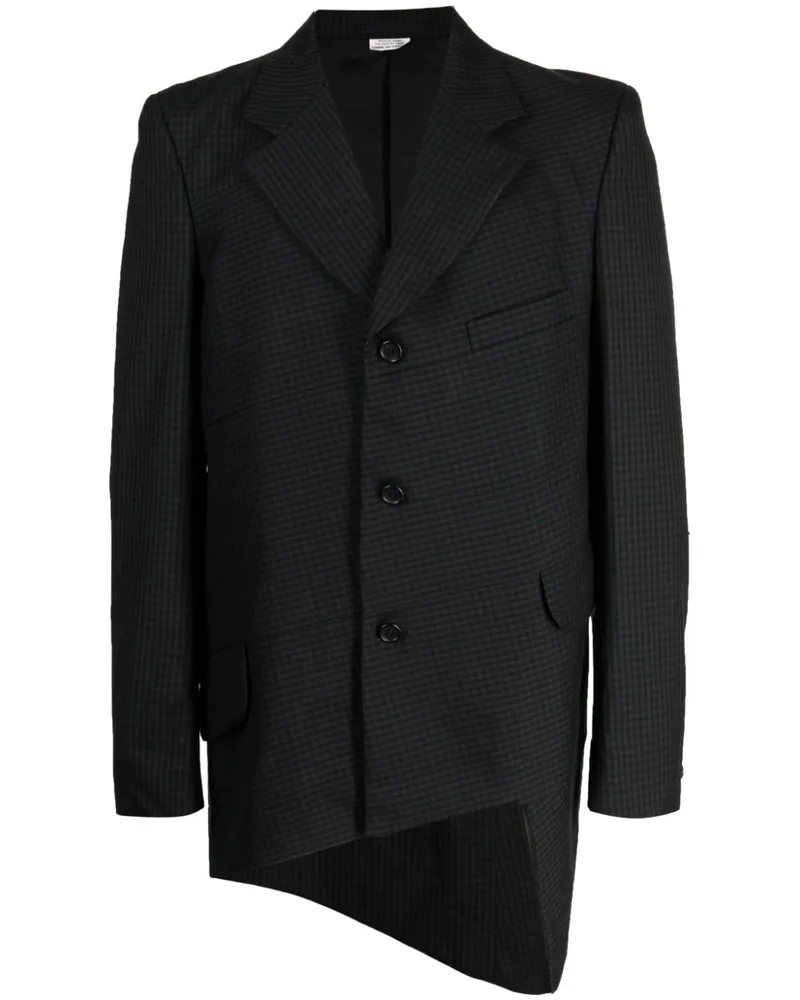 Comme des Garçons Kariertes Sakko - Schwarz Schwarz