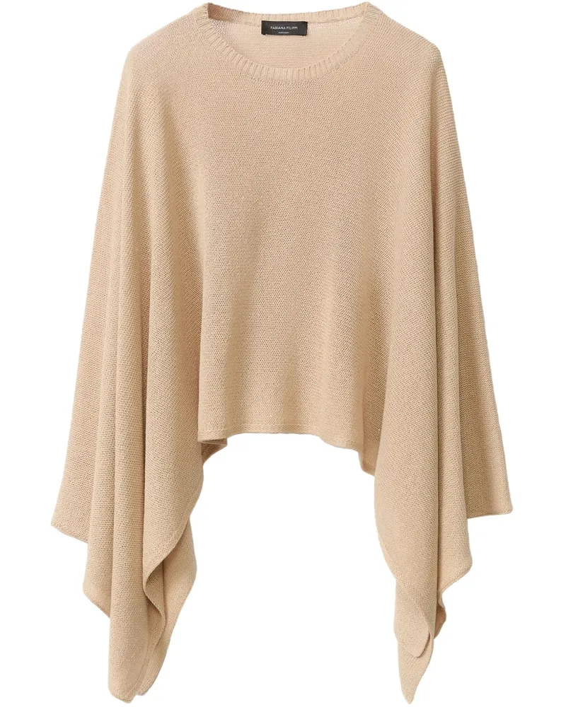 Fabiana Filippi Fein gestricktes Cape - Nude Nude