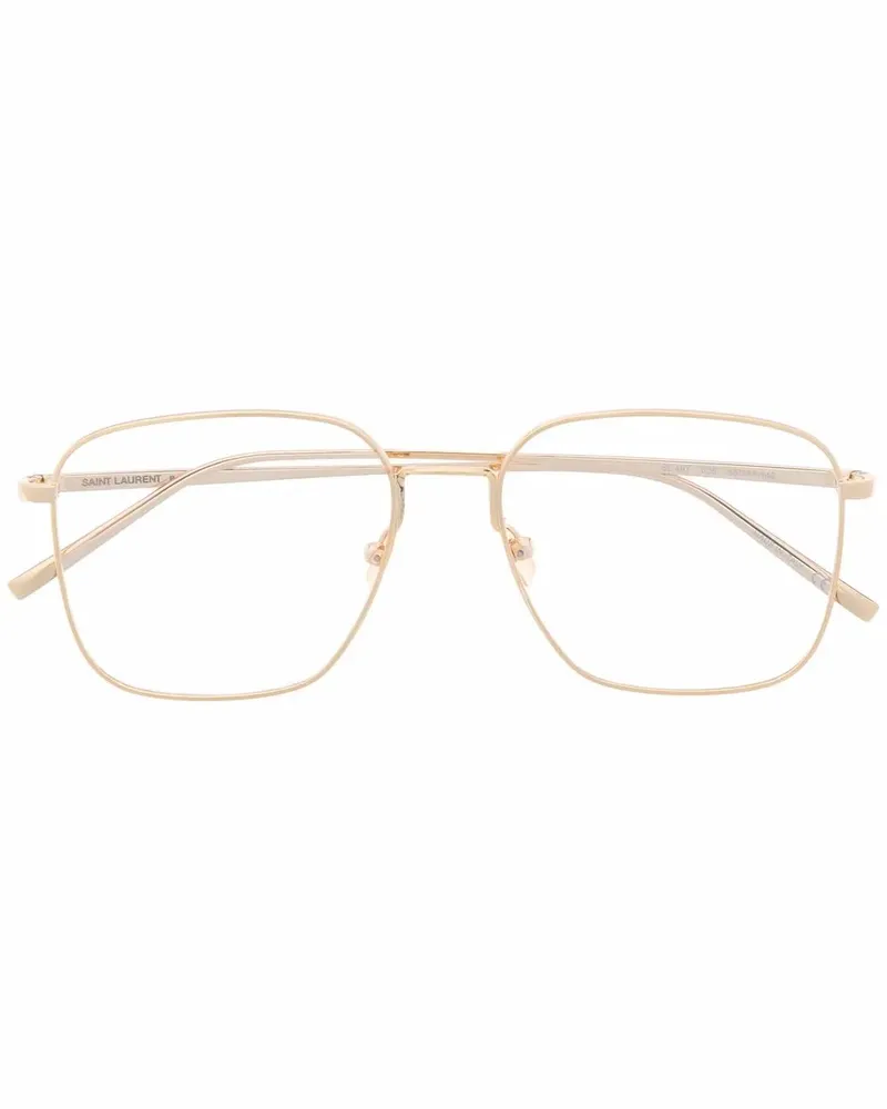 Saint Laurent Brille mit eckigem Gestell - Gold Gold