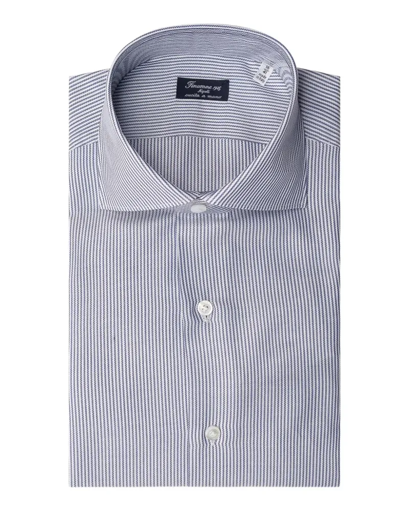 Finamore 1925 striped button-fastening shirt - Blau Blau
