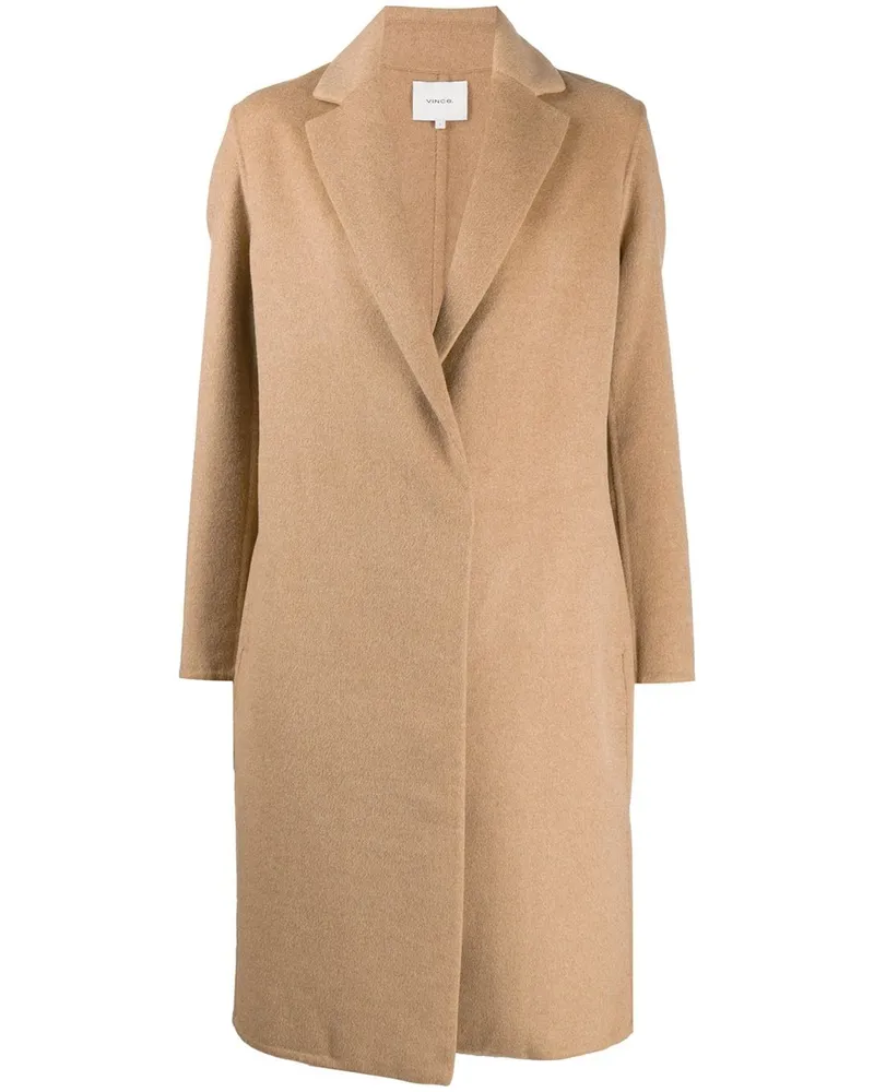 Vince Oversized-Mantel mit Bindegürtel - Braun Braun