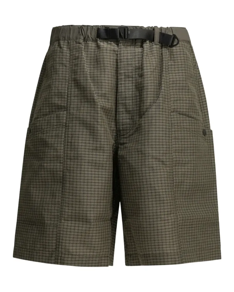 Comme des Garçons check-pattern belted shorts - Nude Nude