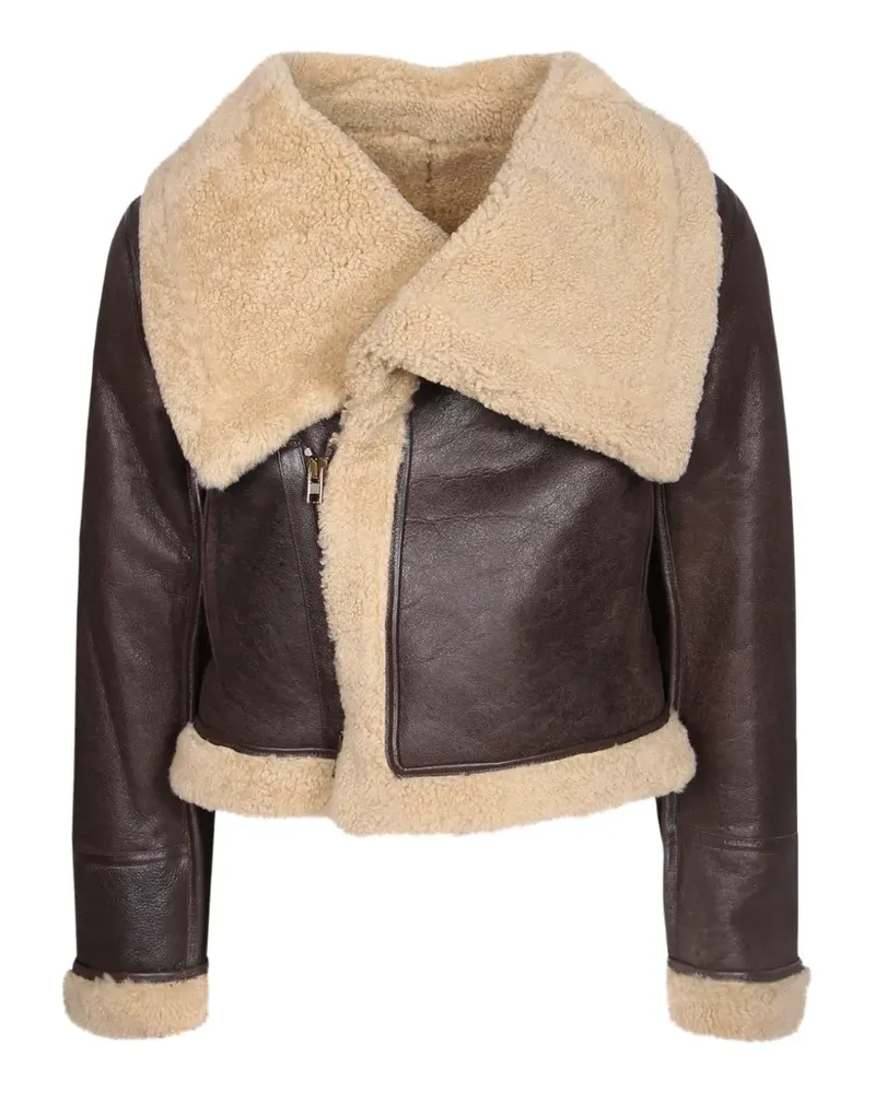 7 for all mankind Jacke mit Futter aus Shearling - Braun Braun
