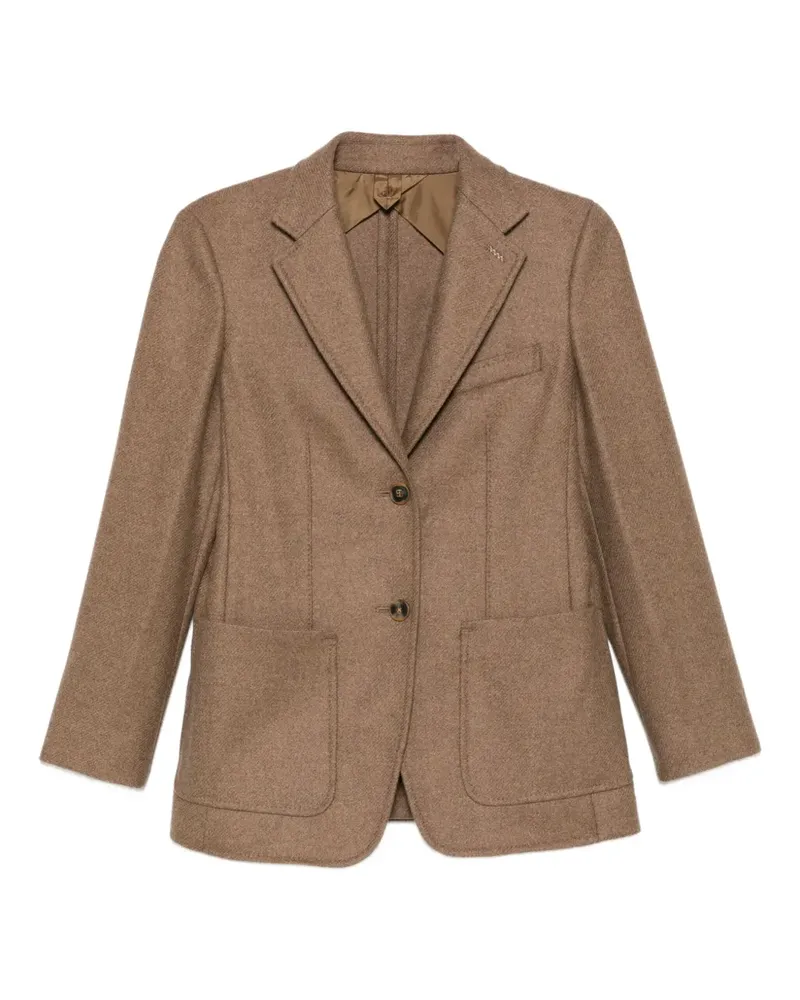 Max Mara Jacke mit aufgesetzten Taschen - Braun Braun