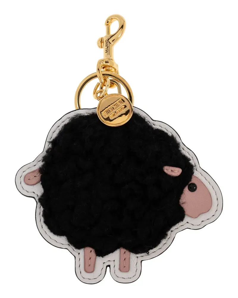 Moschino sheep charm keyring - Schwarz Schwarz